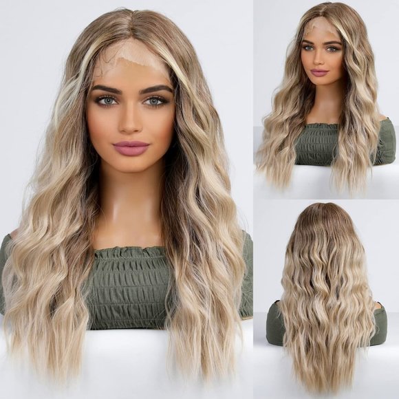 Ombre Brown Blonde Lace Wig - Picture 3 of 4